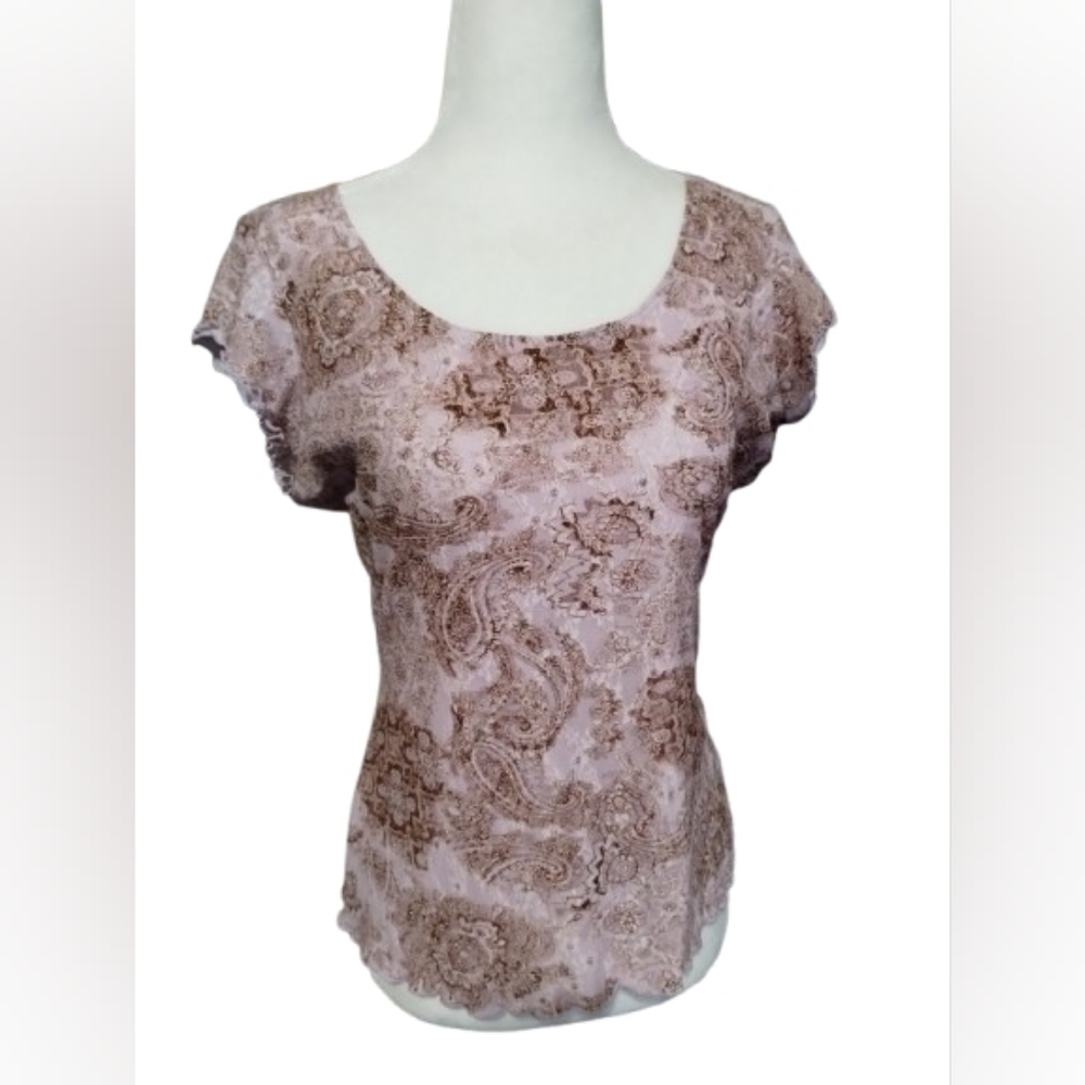 NWOT INC International Concepts Short Sleeve Top, Large